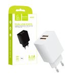 Denmen Ładowarka sieciowa DC02 2XUSB 2.1A 10W Biały DC02W