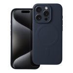 Etui na iPhone 15 PRO Silicone Mag Cover zgodne z MagSafe (camera protection) tytanowy niebieskie