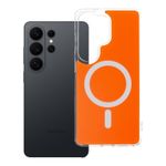 Etui na Samsung S26 ULTRA Clear Fusion Mag Cover zgodne z MagSafe hermes orange