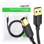 Kabel UGREEN US135 USB-A-USB-B 1m (czarny)
