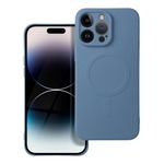 Etui na iPhone 14 PRO MAX Silicone Mag Cover zgodne z MagSafe (camera protection) niebieskie