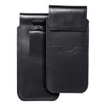 Etui wsuwane na telefon skórzane wsuwka z klapką do Samsung S21 ULTRA / Huawei P SMART 2021 / Xiaomi Redmi 12 / Oppo A98 5G Royal rozmiar 2XL+tall czarne