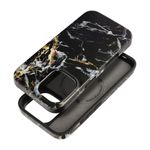 Etui na iPhone 16 Forcell F-Protect Mirage zgodne z MagSafe Military Drop-Test black marble