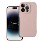 Etui na iPhone 14 PRO Silicone Mag Cover zgodne z MagSafe (camera protection) różowe
