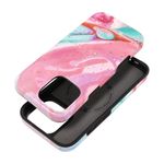 Etui na iPhone 16 PRO MAX Forcell F-Protect Mirage zgodne z MagSafe Military Drop-Test pink marble