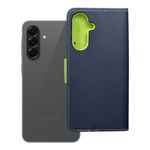 Etui z klapką na Samsung A56 Fancy Book granatowo-limonkowe
