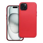 Futerał LEATHER MAG COVER kompatybilny z MagSafe do IPHONE 15 Plus czerwony