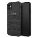 AMG AMHCN61GSEBK iPhone 11 / Xr 6,1"czarny/black hardcase Leather Debossed Lines