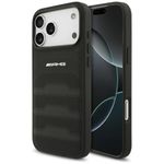 Etui AMG Leather Debossed Lines Logo do iPhone 17 Pro Max / 18 Pro Max czarny