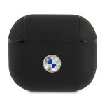 BMW BMA3SSLBK AirPods 3 coverczarny/black Geniune Leather Silver Logo