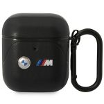 BMW BMA222PVTK AirPods 1/2 coverczarny/black Leather Curved Line