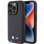 BMW BMHCP15L22PTDK iPhone 15 Pro 6.1"czarny/black Leather Stamp Tricolor