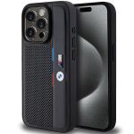 BMW BMHCP15X23PUPVK iPhone 15 Pro Max6.7" czarny/black hardcase Perforated Tricolor Line