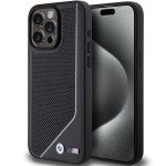 BMW BMHMP15L23PUCPK iPhone 15 Pro 6.1"czarny/black hardcase Perforated Twisted Line MagSafe