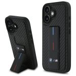BMW BMHCP16SGSPCCK iPhone 166.1" czarny/black hardcase M Grip Stand Smooth and Carbon
