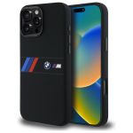 BMW BMHMP16X23SAXK iPhone 16 Pro Max 6.9" czarny/black hardcase Silicone Middle Stripe MagSafe