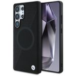 Etui BMW Leather Half Textured MagSafe do Samsung Galaxy S25 Ultra czarny