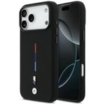 Etui BMW M Silicon Tricolor Line MagSafe do iPhone 17 Pro Max / 18 Pro Max czarny
