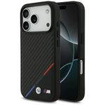 Etui BMW M Carbon Tricolor Line MagSafe do iPhone 17 Pro / 18 Pro czarny