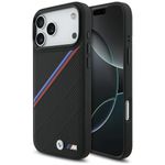 Etui BMW M Tricolor Metal Logo MagSafe do iPhone 17 Pro Max / 18 Pro Max czarny