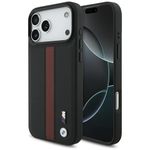 Etui BMW M Perforated Stripe Logo MagSafe do iPhone 17 Pro Max / 18 Pro Max czerwony