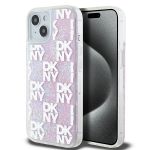 DKNY DKHCP15SLCPEPP iPhone 15 / 14 / 136.1" różowy/pink hardcase Liquid Glitter Multilogo