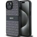 DKNY DKHCP15MPRTHSLK iPhone 15 Plus /14 Plus 6.7" czarny/black hardcase Leather Mono Stripe & Metal Logo