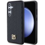 DKNY DKHMS24MPSHRPSK S24+ S926czarny/black hardcase Leather Pattern Metal Logo MagSafe