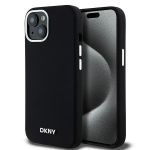 DKNY DKHMP15MSMCHLK iPhone 15 Plus / 14Plus 6.7" czarny/black hardcase Liquid Silicone Small Metal Logo MagSafe