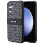DKNY DKHCS24MPRTHSLK S24+ S926 czarny/black hardcase Leather Mono Stripe & Metal Logo
