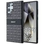 DKNY DKHCS24LPRTHSLK S24 Ultra S928 czarny/black hardcase Leather Mono Stripe & Metal Logo