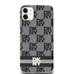 DKNY DKHMN61HCPTSK iPhone 11 / Xr6.1" czarny/black hardcase IML Checkered Mono Pattern & Printed Stripes MagSafe