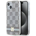 DKNY DKHMP15MHCPTSE iPhone 15 Plus /14 Plus 6.7" beżowy/beige hardcase IML Checkered Mono Pattern & Printed Stripes MagSafe