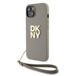 DKNY DKHCP15SPBSWSE iPhone 15 / 14 / 136.1" beżowy/beige hardcase Wrist Strap Stock Logo