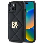 DKNY DKHCP15SPQDSLK iPhone 15 6.1" czarny/black Quilted Stack Logo