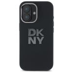 DKNY DKHCP16SSMCBSK iPhone 16 6.1" czarny/black hardcase Liquid Silicone Metal Logo