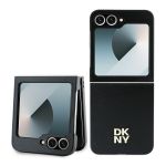 DKNY DKHCZF6PSMCSLK Z Flip6 F741 / Z Flip7 FE czarny/black lether matal stack logo