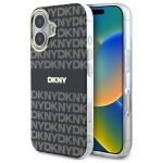 DKNY DKHMP16SHRHSEK iPhone 16 6.1" czarny/black hardcase Repeat Texture Pattern With Stripe