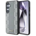 Etui DKNY Leather Checkered Pattern MagSafe do Samsung Galaxy S25 taupe