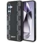 Etui DKNY Leather Checkered Pattern MagSafe do Samsung Galaxy S25 czarny