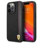 Ferrari FESAXHCP13XBK iPhone 13 Pro Max6,7" czarny/black hardcase On Track Carbon Stripe