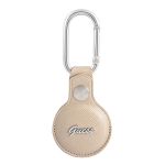 Guess GUATPSASRSD AirTag casebeżowy/beige Saffiano Vintage Script