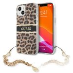 Guess GUHCP13MKBSLEO iPhone 13 / 14 / 156.1" Leopard hardcase Gold Chain