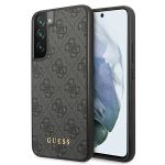 Guess GUHCS22MG4GFGR S22+ S906szary/grey hard case 4G Metal Gold Logo
