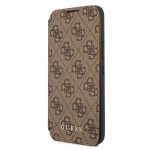 Guess GUBKS22MG4GFBR S22+ S906brązowy/brown book 4G Metal Gold Logo