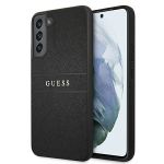 Guess GUHCS22MPSASBBK S22+ S906czarny/black Saffiano Stripe