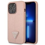 Guess GUHCP13LPSATLP iPhone 13 Pro/ 13 6,1" różowy/pink hardcase SaffianoTriangle Logo