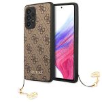 Guess GUHCA53GF4GBR A53 5G A536brązowy/brown hardcase 4G Charms Collection