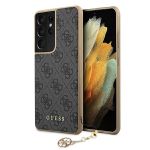 Guess GUHCS21LGF4GGR S21 Ultra G998szary/grey hardcase 4G Charms Collection