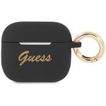 Guess GUA3SSSK AirPods 3 cover czarny/black Silicone Vintage Script